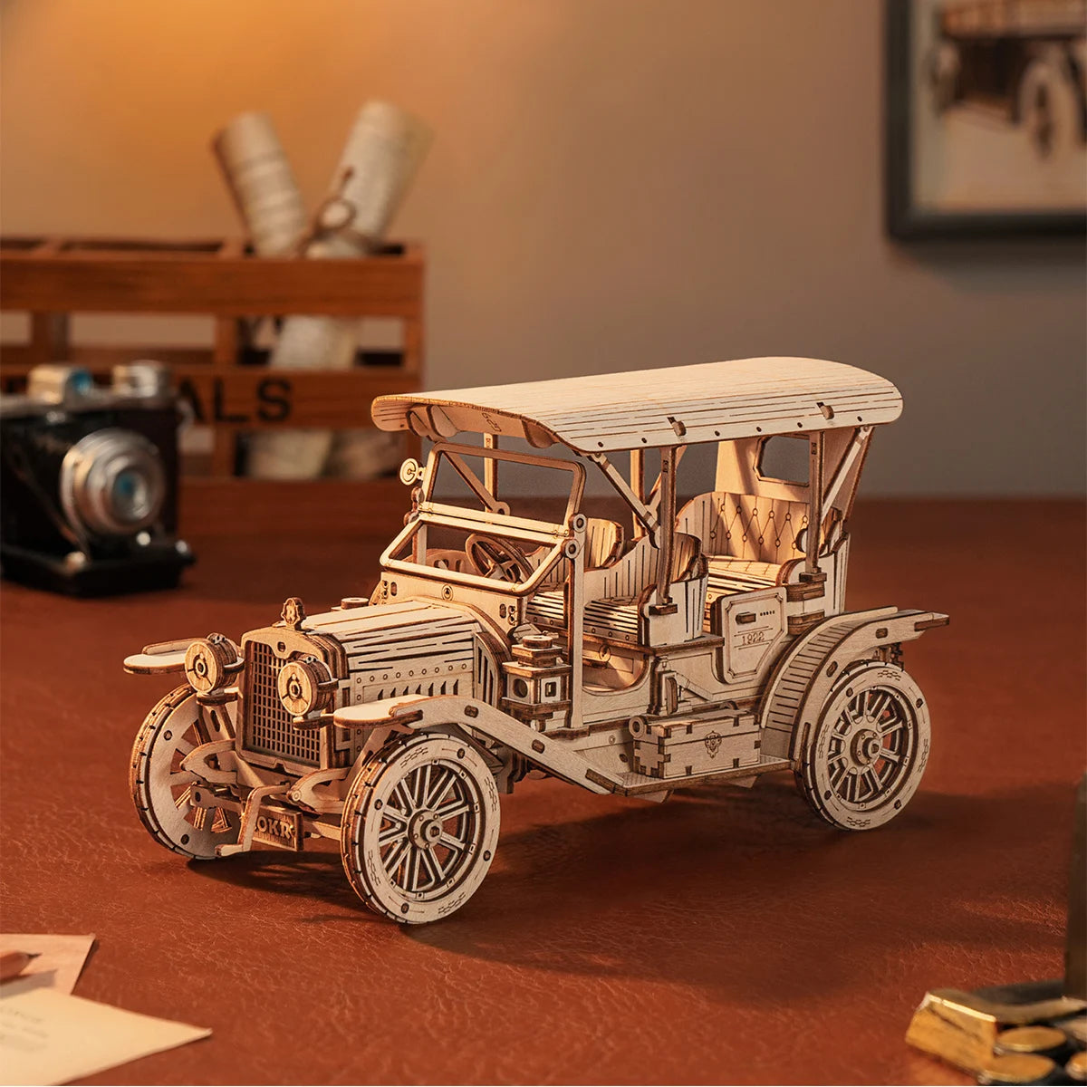Vintage Transportation Wooden Model Puzzles - 1:15 Scale Building Kits