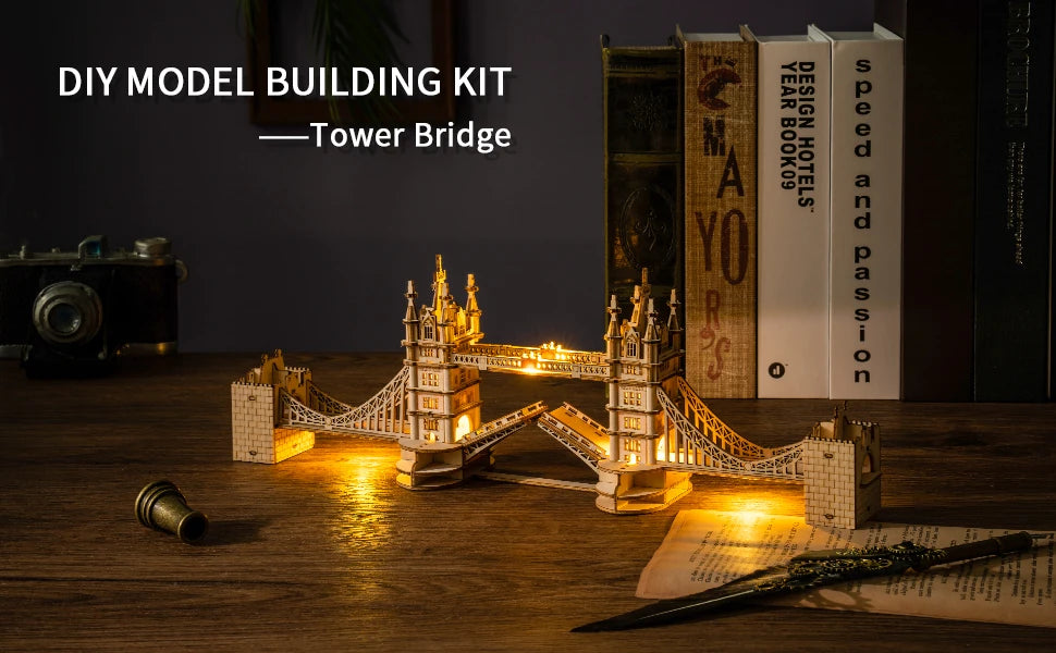 3D Wooden Building Puzzle Set – Big Ben, Tower Bridge & Pagoda Building Models