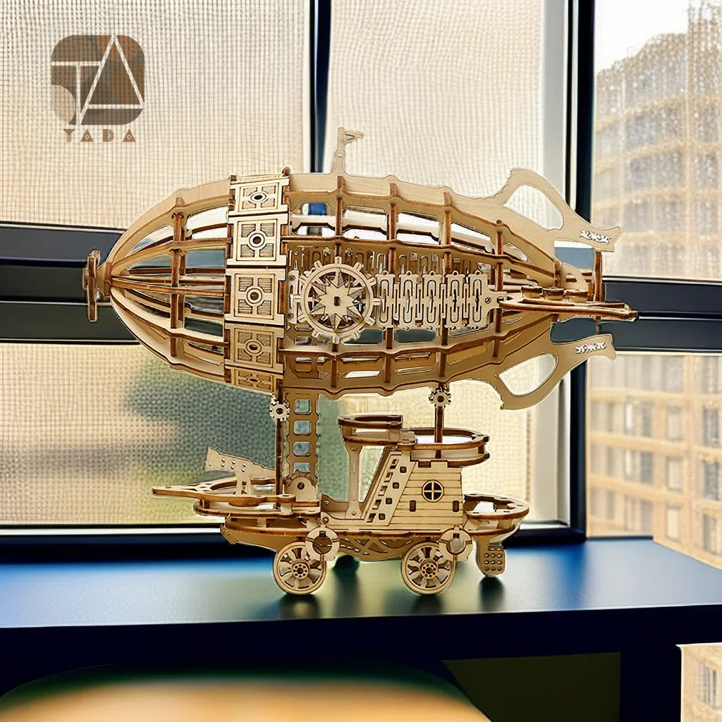 Wooden Airship 3D Puzzle – Build, Explore & Display!