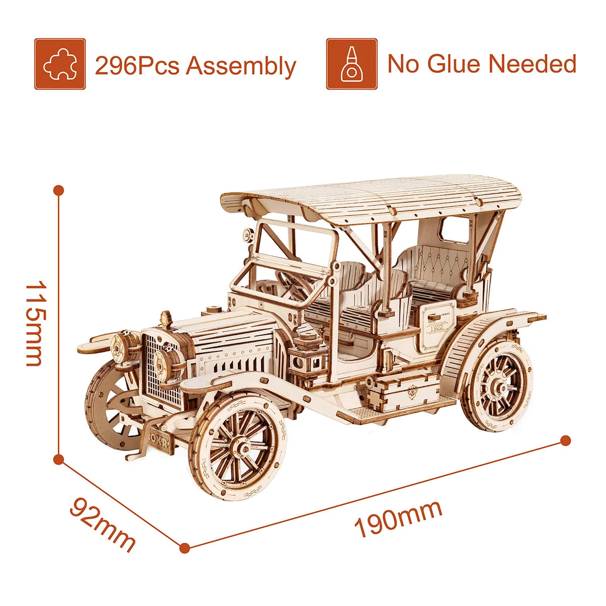 Vintage Transportation Wooden Model Puzzles - 1:15 Scale Building Kits