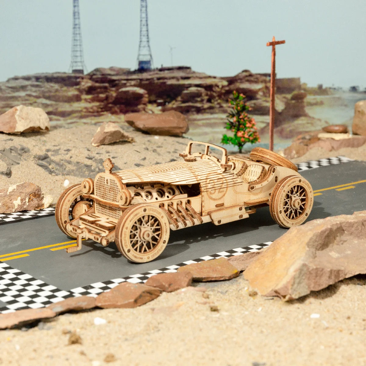 Vintage Transportation Wooden Model Puzzles - 1:15 Scale Building Kits