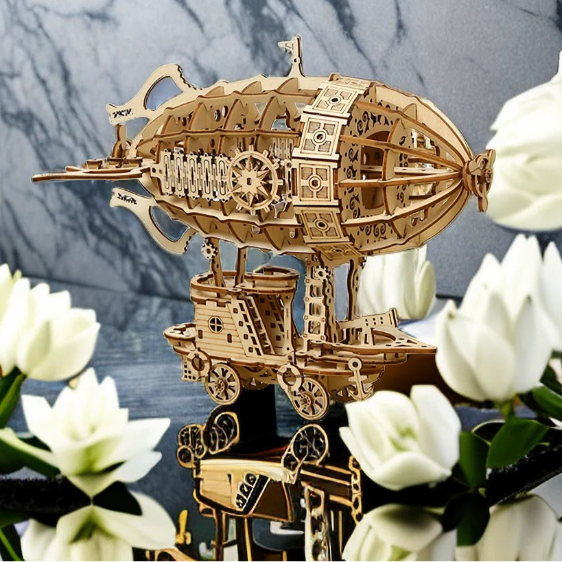 Wooden Airship 3D Puzzle – Build, Explore & Display!