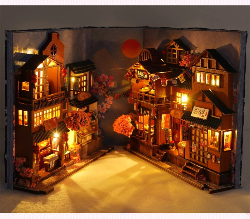 Wooden Japanese Alley Miniature Diorama Kits