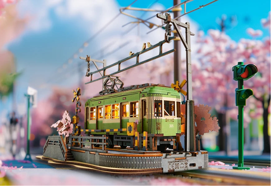 5D Sakura Trolley Wood Puzzle w/ LED Lights