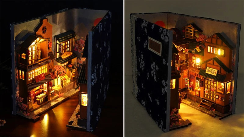 Wooden Japanese Alley Miniature Diorama Kits