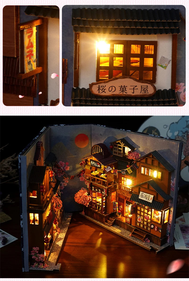 Wooden Japanese Alley Miniature Diorama Kits