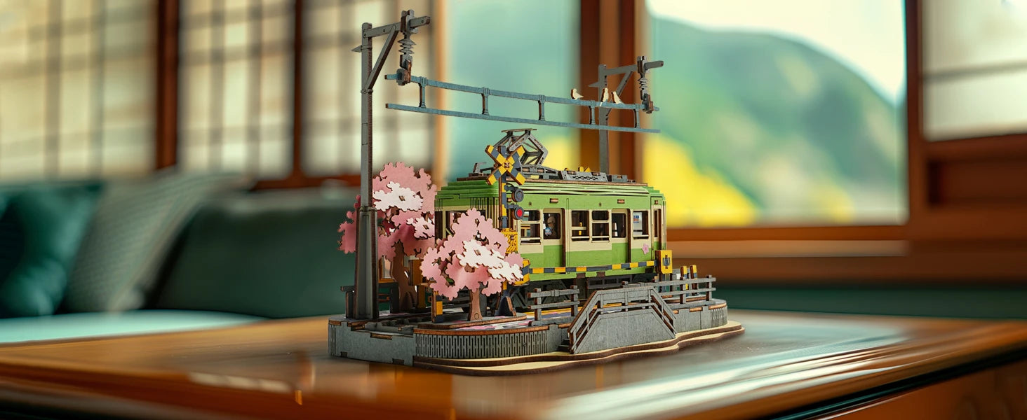 5D Sakura Trolley Wood Puzzle w/ LED Lights – 5D PUZZLES 5D Sakura Trolley Wood Puzzle w/ LED Lights – 5D PUZZLES