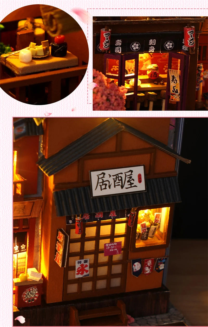 Wooden Japanese Alley Miniature Diorama Kits