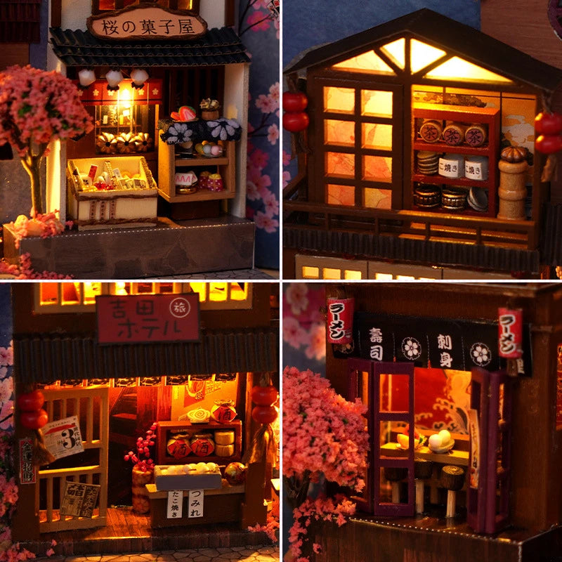 Wooden Japanese Alley Miniature Diorama Kits