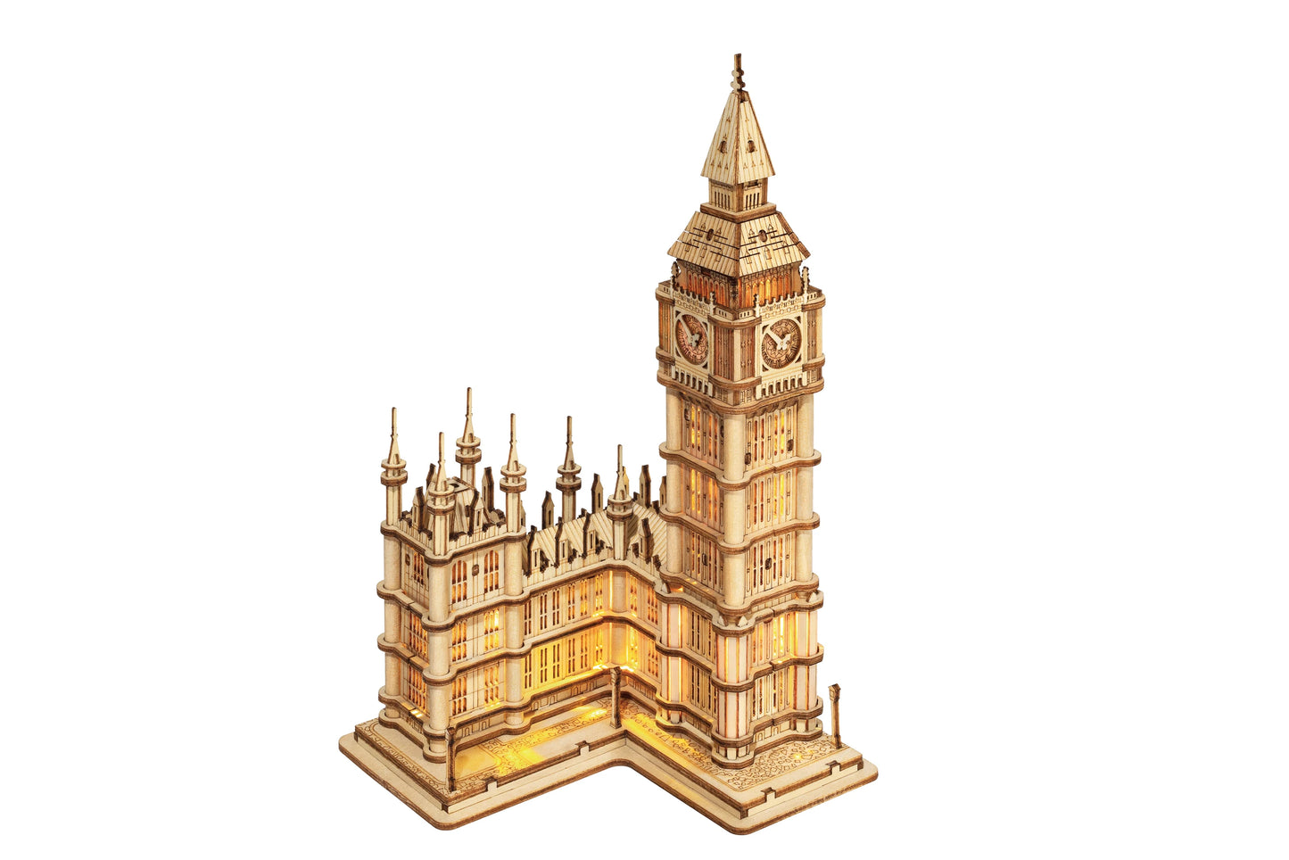 3D Wooden Building Puzzle Set – Big Ben, Tower Bridge & Pagoda Building Models