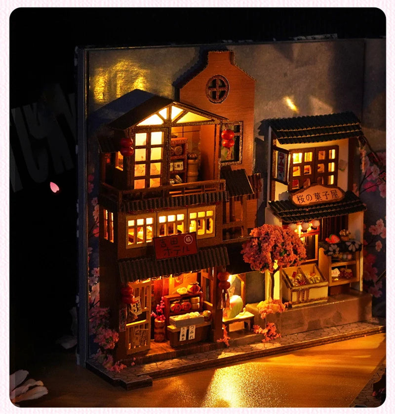 Wooden Japanese Alley Miniature Diorama Kits