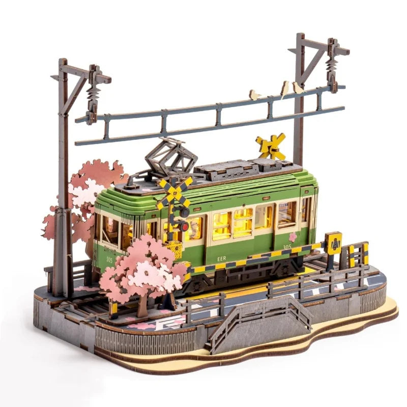 5D Sakura Trolley Wood Puzzle w/ LED Lights