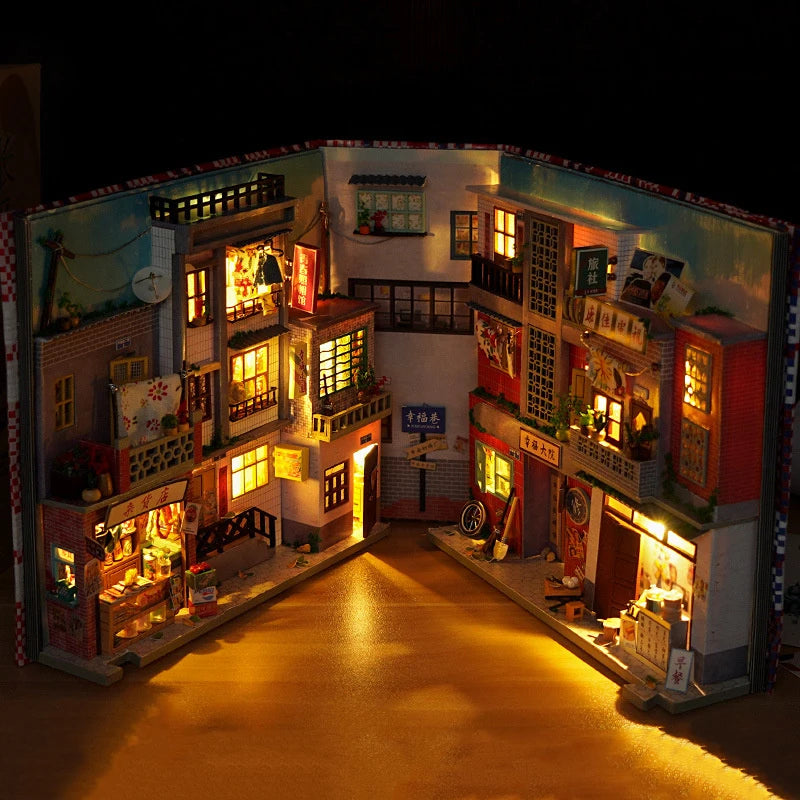 Wooden Japanese Alley Miniature Diorama Kits