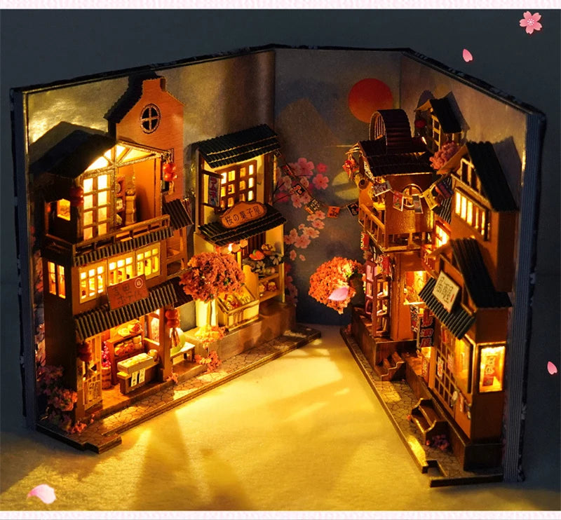 Wooden Japanese Alley Miniature Diorama Kits